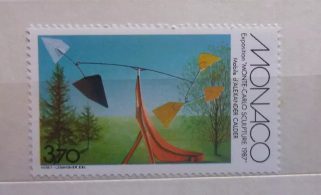 MONACO 1987 Monte Carlo Sculpture Exhibition Mint Stamp