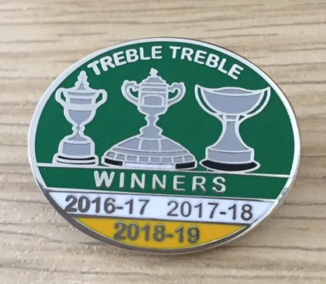 Celtic Treble Treble Winners Pin Badge