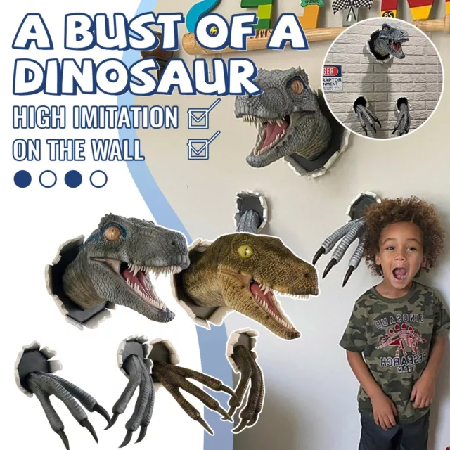 T-Rex Dinosaur Trophy Head Wall Mounted Decoration Tyrannosaurus Rex Sculpture ✦