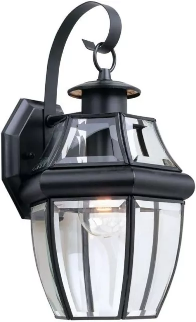 Sea Gull Lighting 2252787 Lancaster One Light Outdoor Wall Lantern, Black