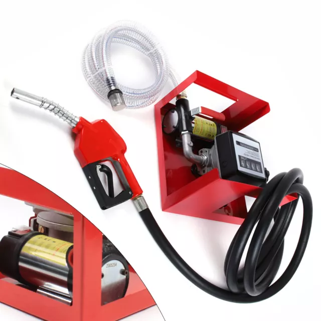 Electric Fuel Transfer Pump 12V DC Oil Diesel Pump Portable 45 L/min & Meter