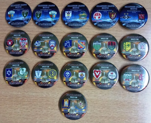 All 2017 - 2018 EUROPA LEAGUE EL 1Q - 2Q - 3Q - PLAY OFF ROUNDS match badges