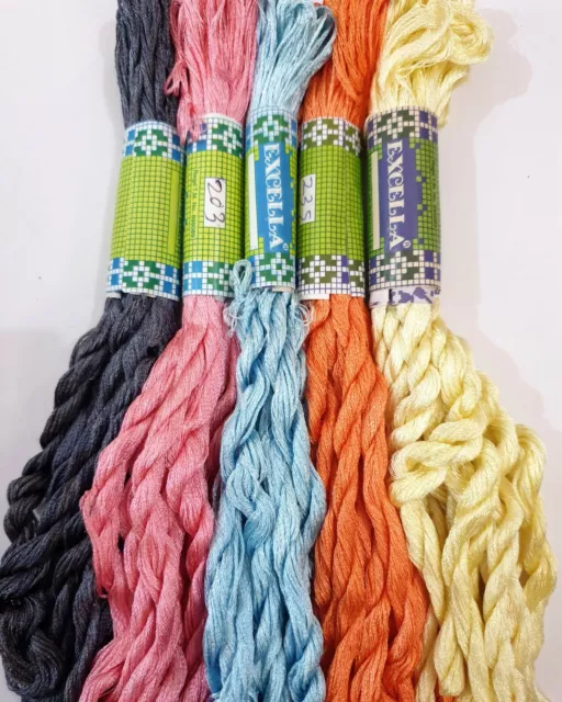 SILK EMBROIDERY THREAD 5 SKEINS 400 mts Great Value SALE BARGAIN DEAL M7