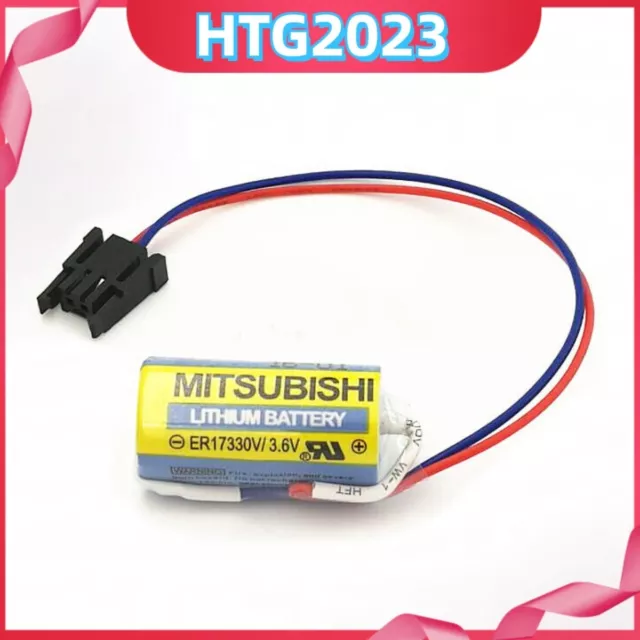 Mitsubishi A6BAT ER17330V PLC Akku Größe 2/3A 3,6V SPS Batterie mit Stecker DE