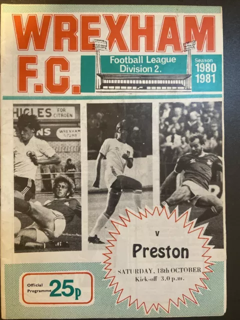 Wrexham v Preston(Division 2 80/1) 18/10/80