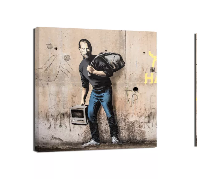 Quadri moderni Bansky stampa su tela banksy quadrati Steve Jobs