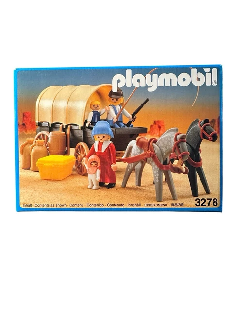 NEW SEALED PLAYMOBIL 3278 Covered Wagon 1992 Pioneer Set Made in