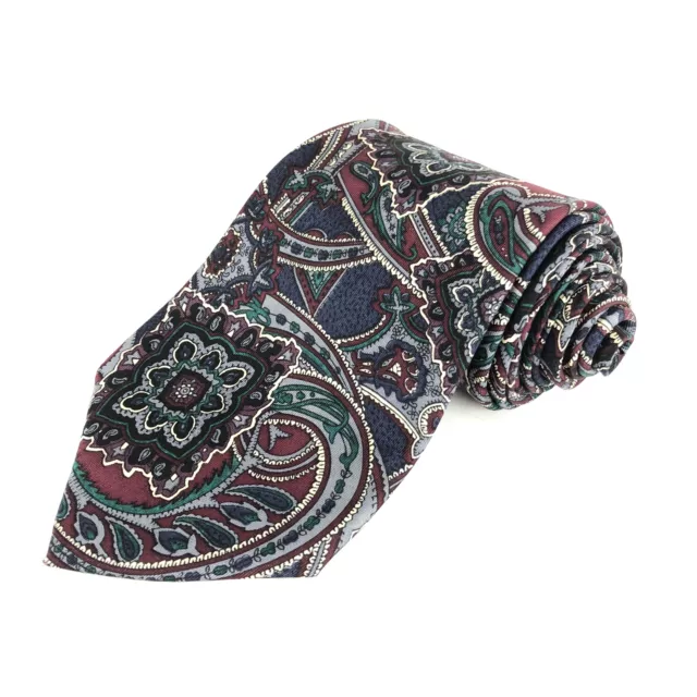 Givenchy Monsier VINTAGE Tie Paisley Blue Red White Green - 58 Inches