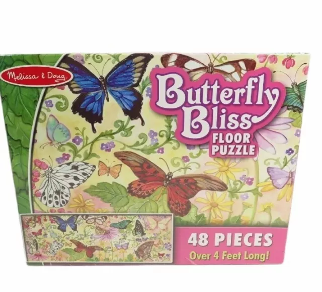 Melissa & Doug Butterfly Bliss Jumbo Jigsaw Floor Puzzle Children 48 pc. SEALED