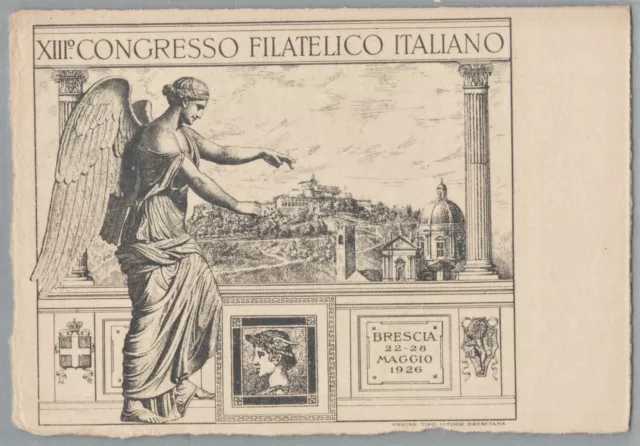 Cartolina XIII CONGRESSO FILATELICO ITALIANO - Brescia 22-28 Maggio 1926