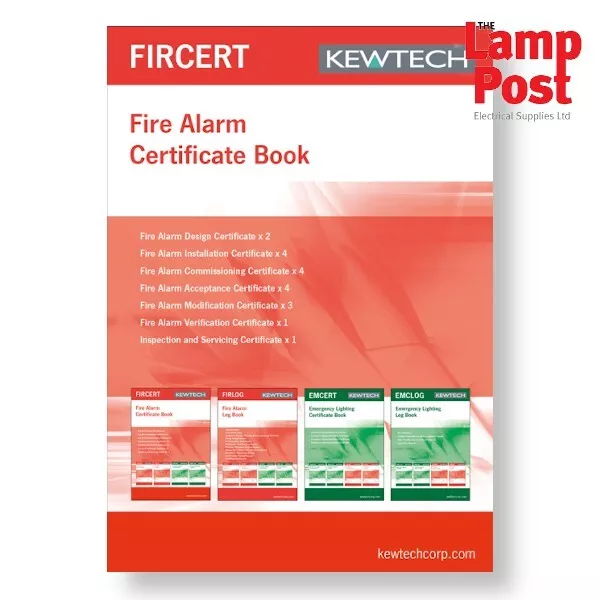 Kewtech FIRCERT - Fire Alarm Certificate Certification Book - 18 Certificates