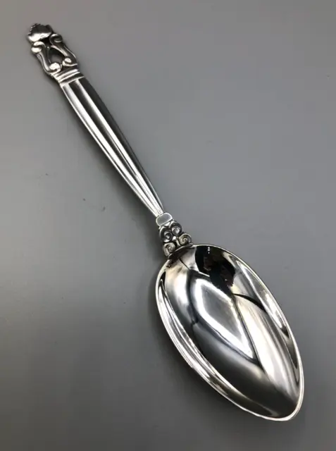 Georg Jensen Acorn Sterling Sterling Silver Tablespoon / Serving Spoon 8"