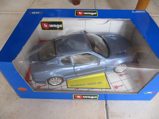 Maserati 3200 GT 1998 Bleu Nuit 1/18 Burago – Miniature De Collection (zamac, Sans Boîte)