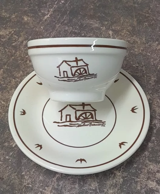 Set Tazza E Piatto Mulino Bianco 1982 Vintage.