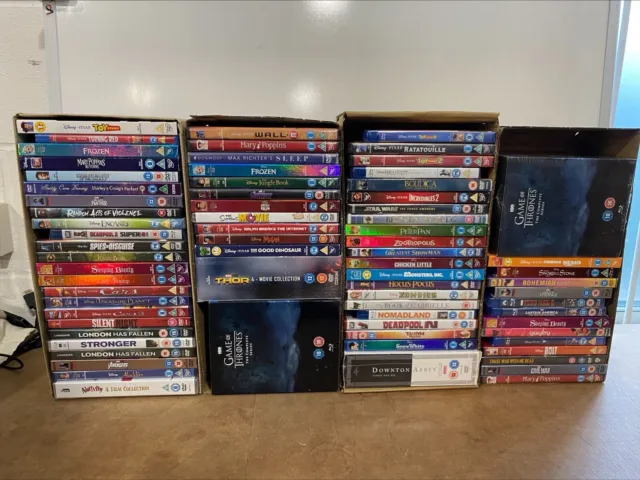 Mixed Job Lot of Approx 72 DVD, BluRay & Box Sets (Wholesale) (New/With Wear)