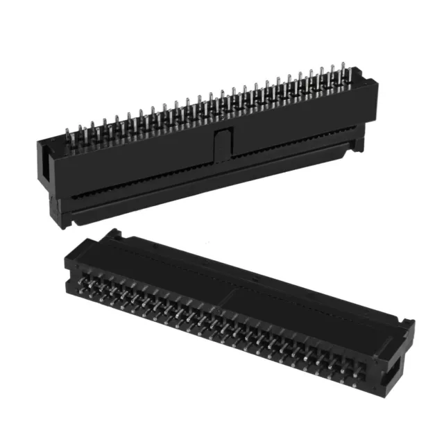 10Pcs 2x25-Pin 2,54mm Abstand Zweireihige Gerade PCB IDC Ausstoßer Stiftleiste