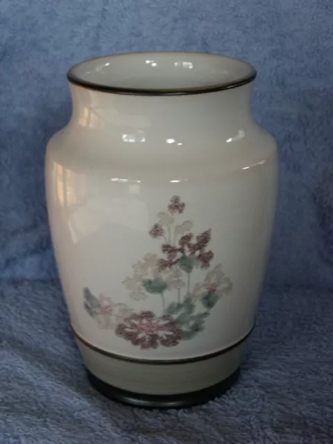 Denby Vase, 'Romance' Pattern, 6 5/8 Inches Tall, Nice Clean Condition.