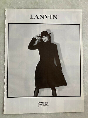 Publicité Advertising  1983  LANVIN Pret à Porter Collection P Lavoix Costume 