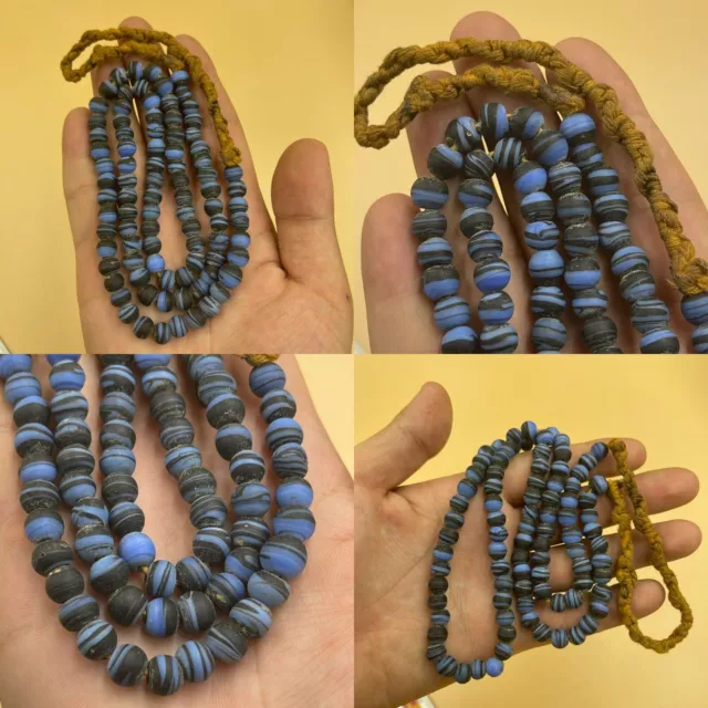 Unique Ancient Roman Mosaic Glass Beads Wonderful Necklace