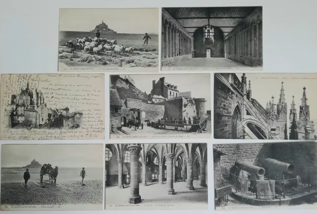 early 1900s mont st michel postcards x 8 + VAT