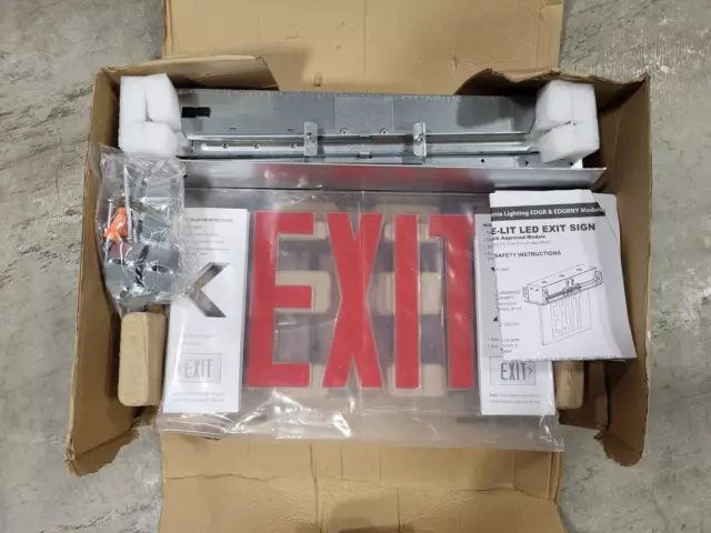 LITHONIA EDGR 1 R EL M4 Exit Sign