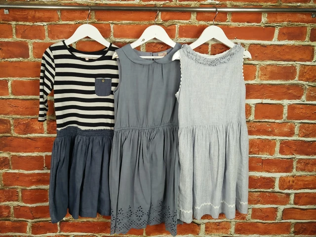 Pacchetto Ragazze Età 8-9 Anni Prossimo Bluezoo Set Abiti A Righe Festa Estiva 134Cm