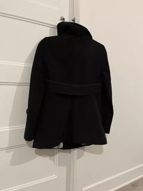SALE | Pre-Owned Soia & Kyo Margo Tartan lining wool coat w/ collar | Black | S 3