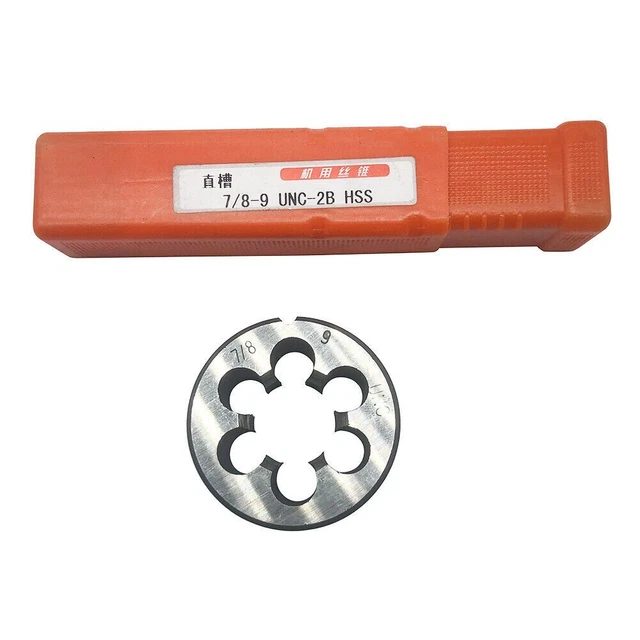 7/8”-9 HSS Machine Thread Tap And UNF Round Thread Die Right Hand