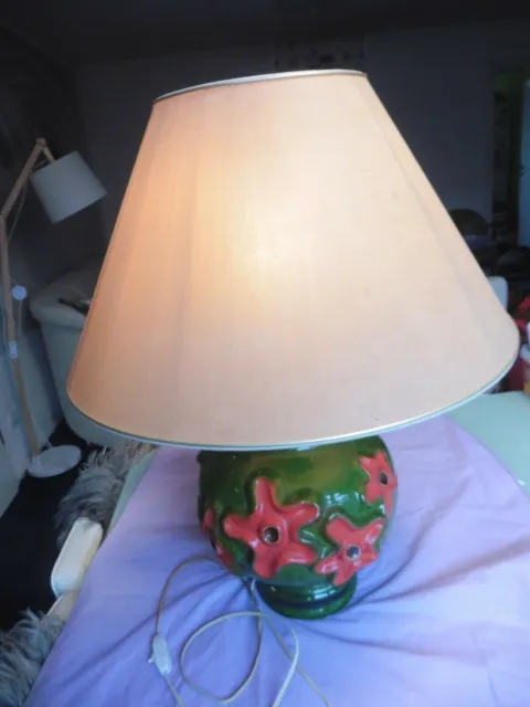 Kaiser Leuchte Tischlampe Keramikfuß 60er - 70er mid century design funktioniert