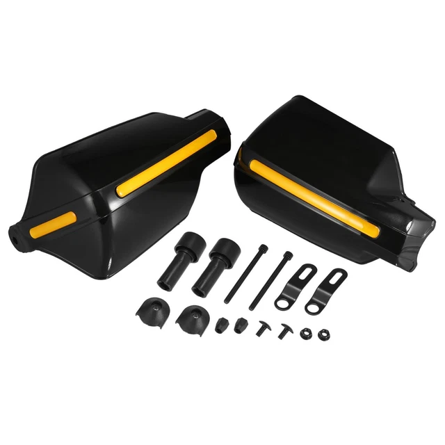 Coppia Universale 7/8" Moto Manubrio Paramano Mano Protezioni Nero