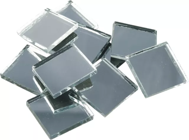 Spiegelmosaik Glassteine silber 20x20mm (23,92 EUR/kg)