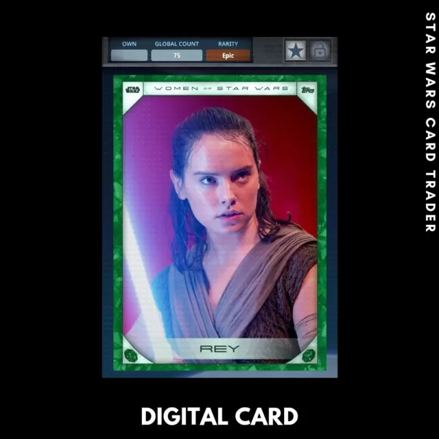 Topps Star Wars Kartenhändler Rey epische Basis Frauen von Star Wars 2024