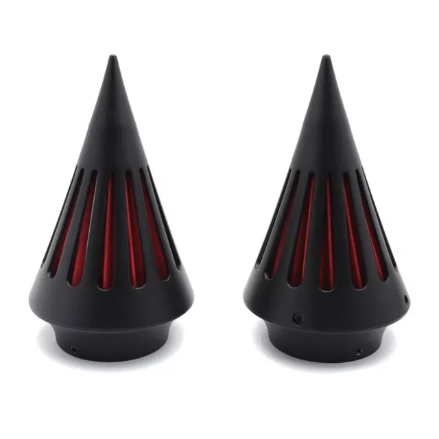 2pc Black Cone Style A/ Small- For Air Cleaner 2002-2010 Yamaha Roadstar Warrior