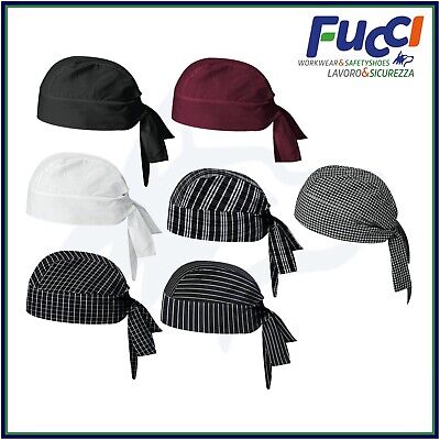 Atlantis BANDANA PIRATA con NODO Copricapo CHEF Sottocasco MOTO Teschio CAPPELLINO Hat 