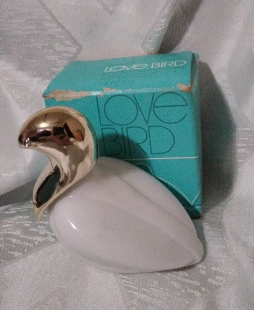 Vintage Avon Perfume - Charisma Cologne in Milkglass Love Bird Decanter + Box