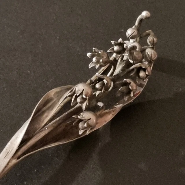 Broche Ancienne En Argent Massif Poinçonnée - Occasion - Bijou Vintage