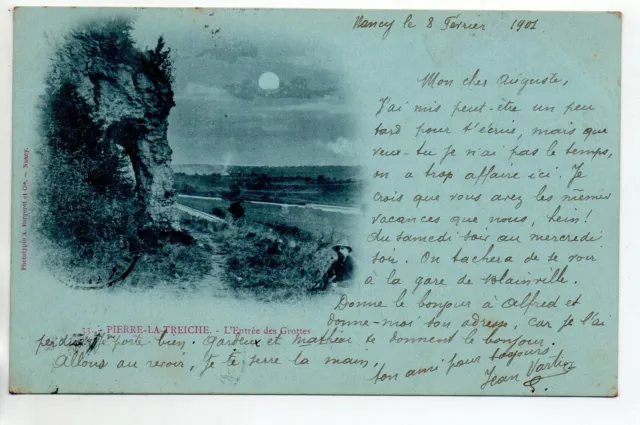 PIERRE LA TREICHE - Meurthe et Moselle - CPA 54 - the entrance to the caves Cpa Lune