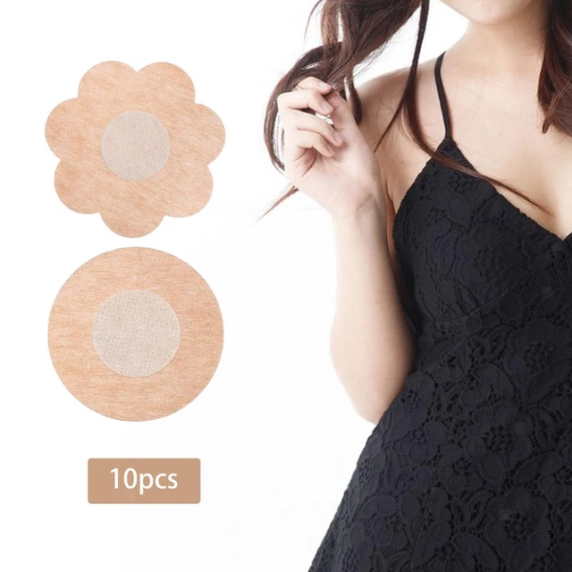 5 pares de cubiertas de pezón en forma de ciruela, pétalo pasta de pecho para