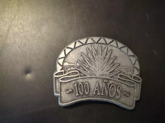 Vintage 1990'S 100 Anos Tequila Belt Buckle Agave Cactus