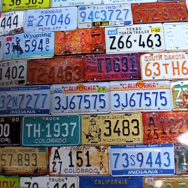 US LICENSE PLATES = Altes Blechschild USA 90er MAKELLOS Nummernschilder ROUTE 66