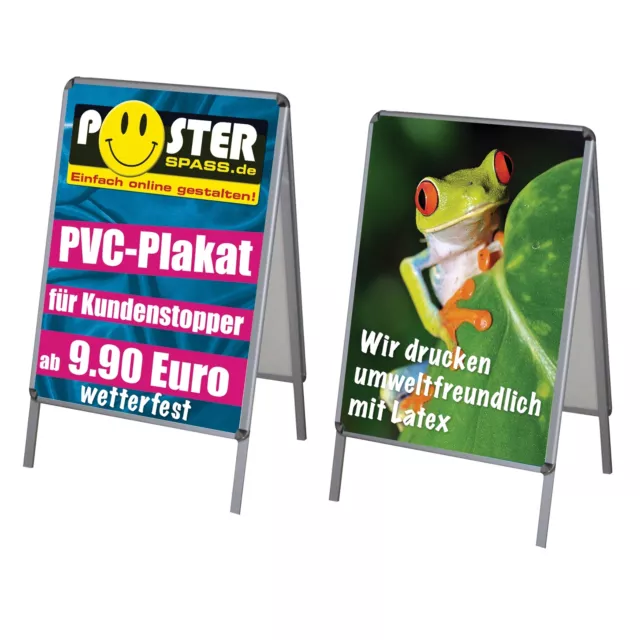 2x PVC-Poster/Plakat-Druck DIN A1 wetterfest für Kundenstopper 24h Druck