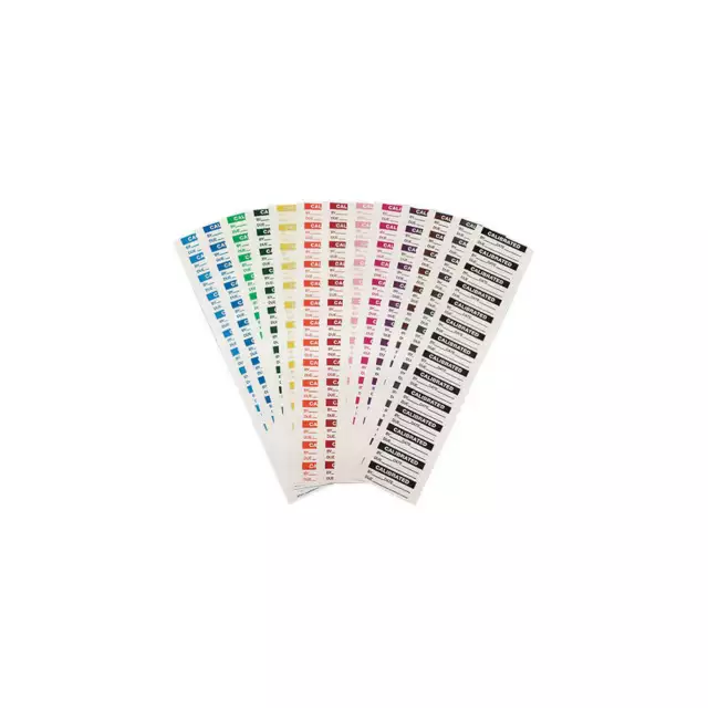 STRANCO INC TC1-COLOR-PACK Calibration Label Color Pack,ENG,PK182 3XFG5