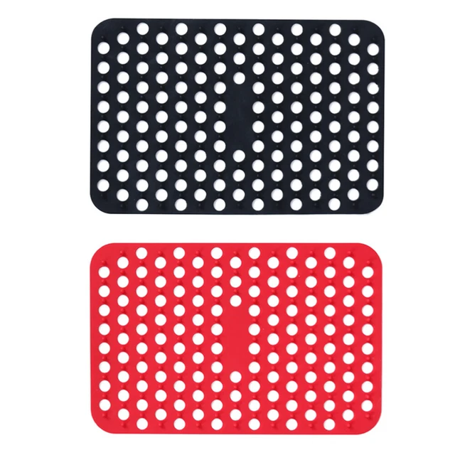 2 pezzi aria friggitrice fodera silicone vapore interno cuscinetto alimentare rettangolare