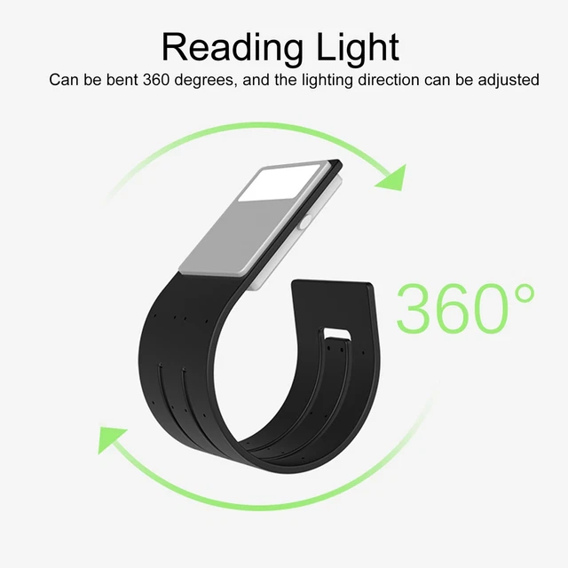 Portable Dimmable LED Reading Book Light Flexible Clip Lamp USB Rechargeable US