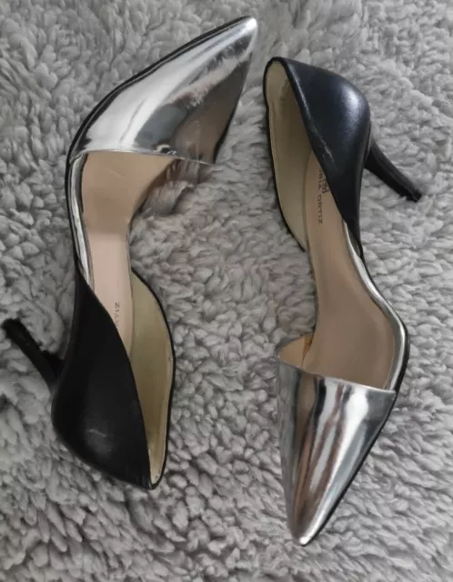 GLORIA ORTIZ STILETTO Tac n Heel Silver Brand Zapato De Sal n EUR