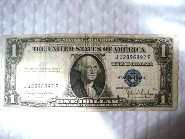 1935 D One Dollar Blue Seal Silver Certificate Dollar Bill Clean Crisp Excellent