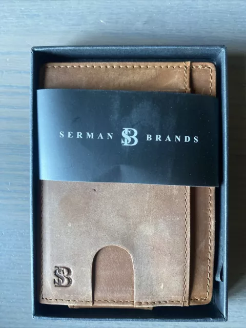 SERMAN BRANDS Money Clip Wallet - Mens Wallets Slim Front Pocket RFID Blocking