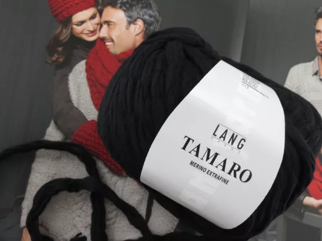 1 kg TAMARO chunki knit Schwarz Fb. 004 Merino Lang Yarns Lana UVP 149,50 € 3