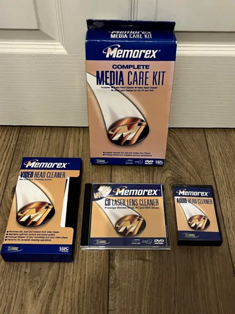 Memorex Komplett Media Care Kit Kopfreiniger für VHS Video, Kassette und CD/DVD
