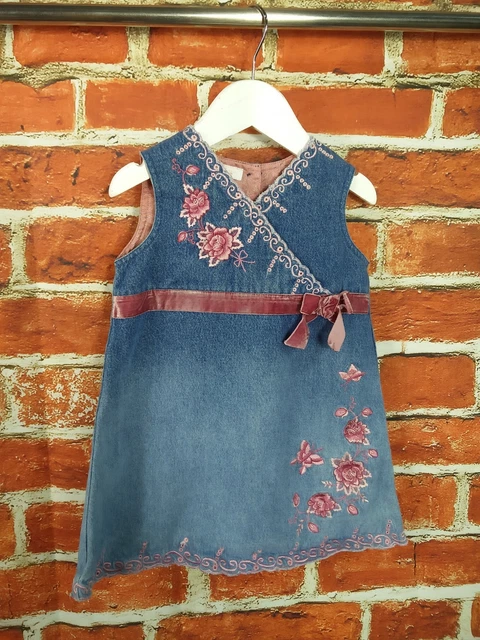 PACCHETTO BAMBINA ETÀ 12-18 MESI PROSSIMO MONSONE ecc SET ABITI FESTA IN DENIM 86CM 2